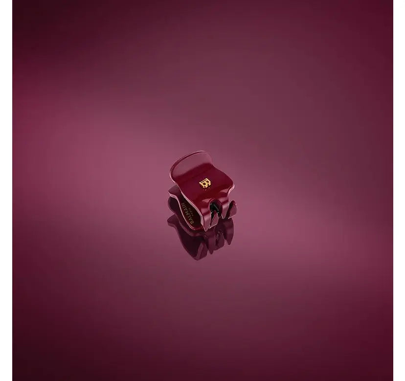 Pince à Cheveux Extra Small Velvet Burgundy