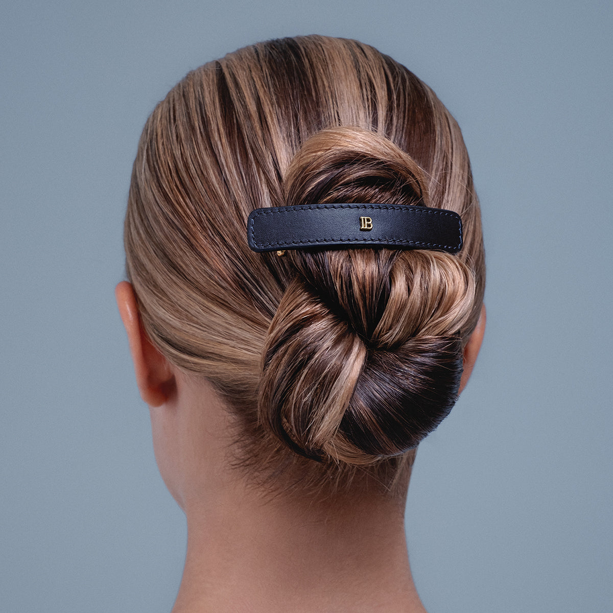 Balmain - Leather Barrette Cosmic Sapphire