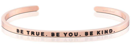 Mantraband - Be true, Be you, Be kind Rósagull