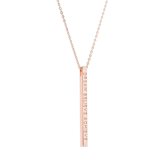 Mantraband - Hálsmen - Dream Believe Achieve Rósagull