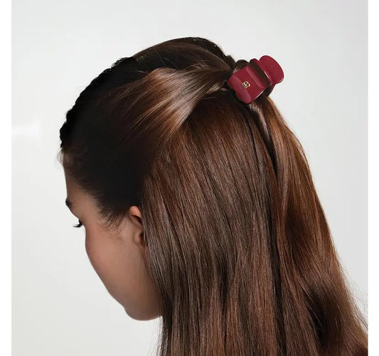Pince à Cheveux Extra Small Velvet Burgundy