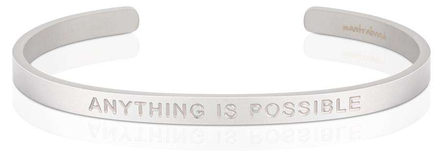 Mantraband - Anything is possible Bold Matt Silfur