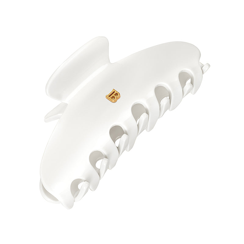 Cellulose Acetate Pince à cheveux Large White