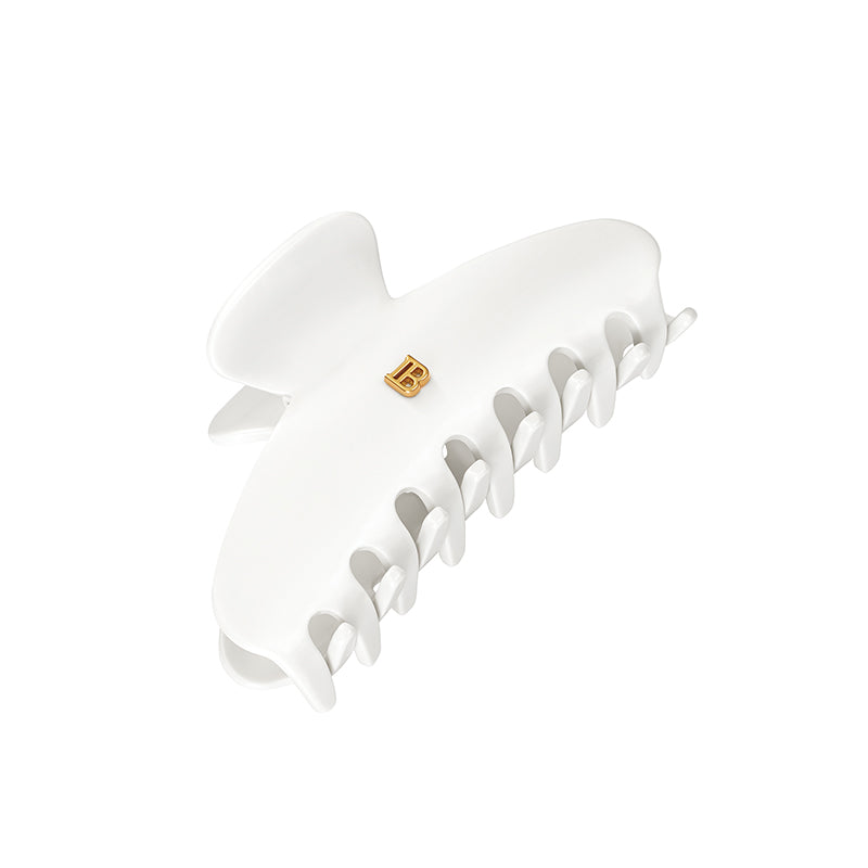 Cellulose Acetate Barrette pour Cheveux Medium White
