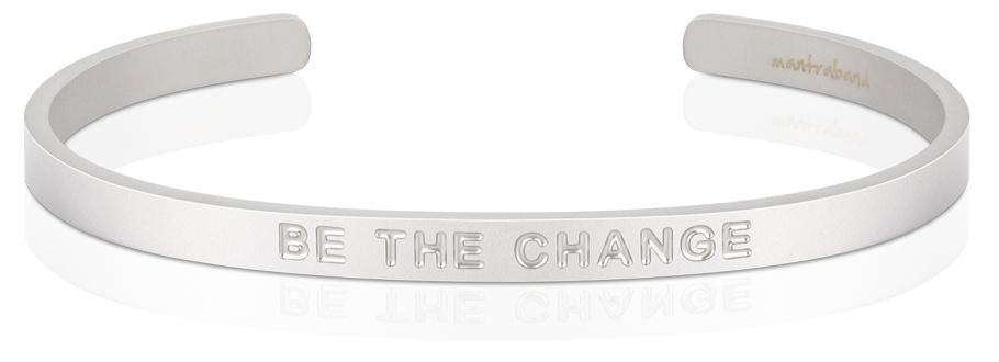 Mantraband - Be the change Bold Matt Silfur
