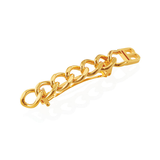 Gold Plated Barrette Medium Chain