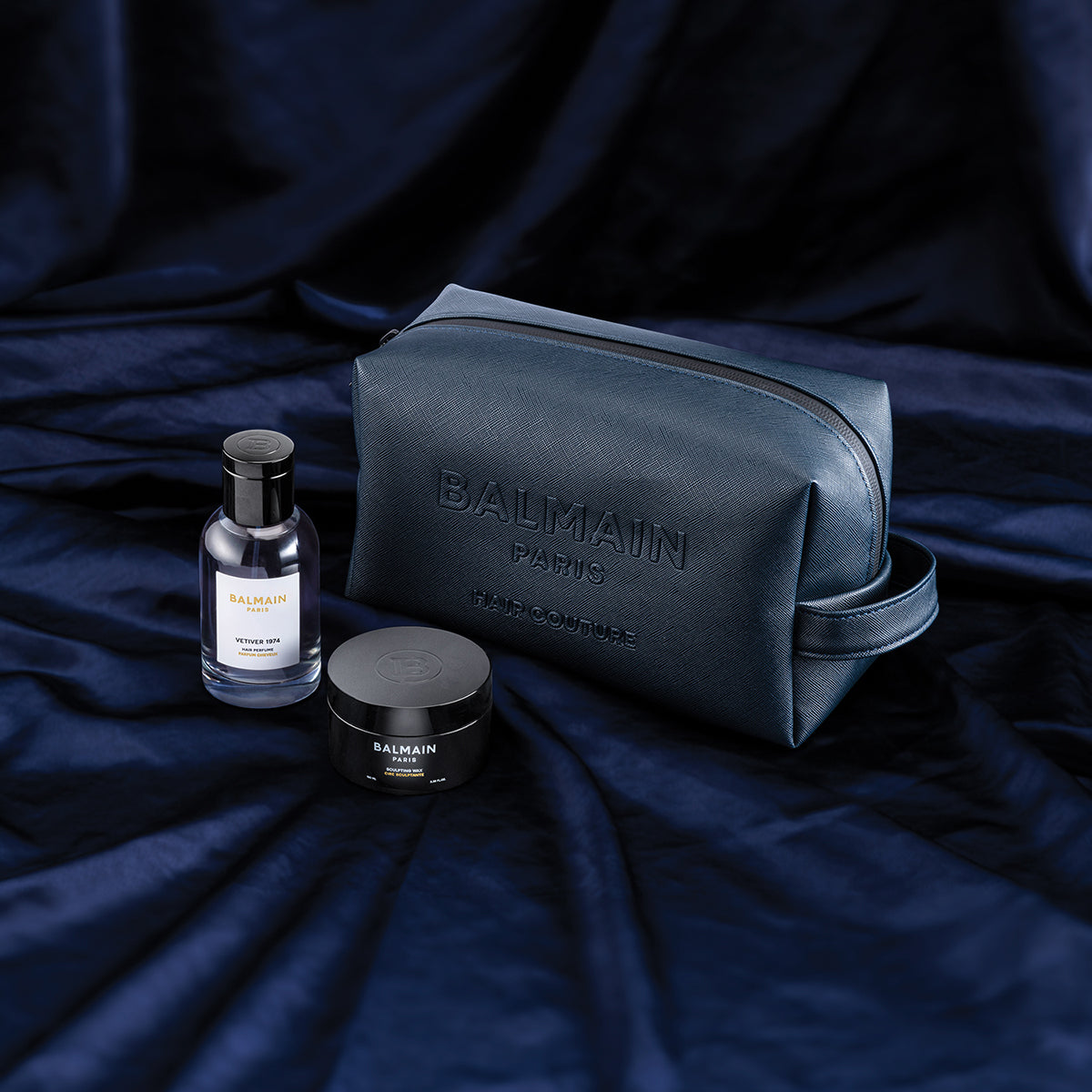 Balmain – Cosmetic Bag Blue (Sculpting & Vetiver)