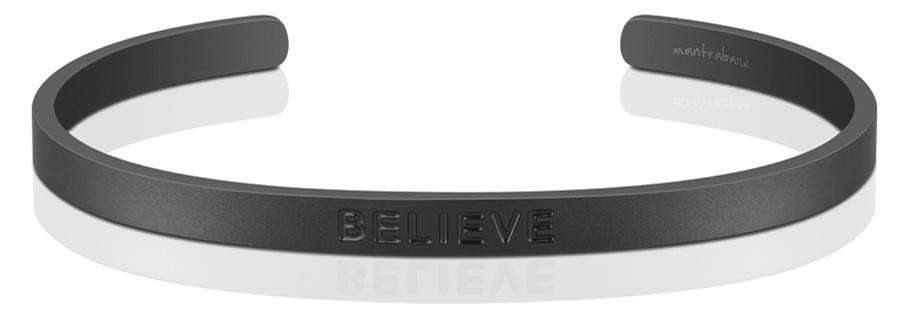 Mantraband - Believe Bold Matt Svart