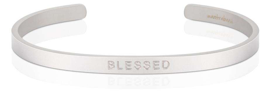 Mantraband - Blessed Bold Matt Silfur