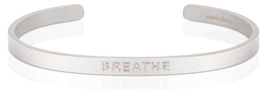 Mantraband - Breathe Bold Matt Silfur