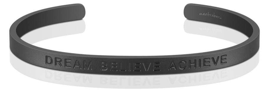 Mantraband - Dream Believe Achieve Bold Matt Svart