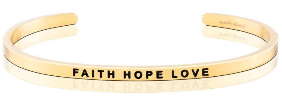 Mantraband - Faith hope love Gull