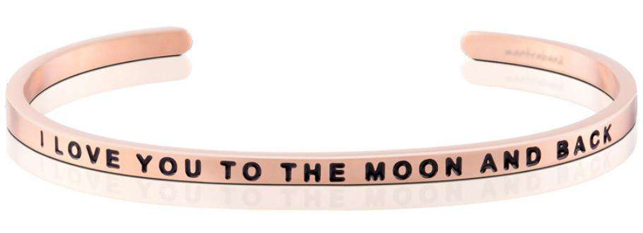 Mantraband - I love you to the moon and back Rósagull