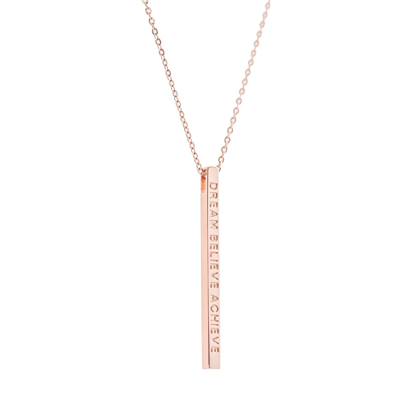 Mantraband - Hálsmen - Dream Believe Achieve Rósagull