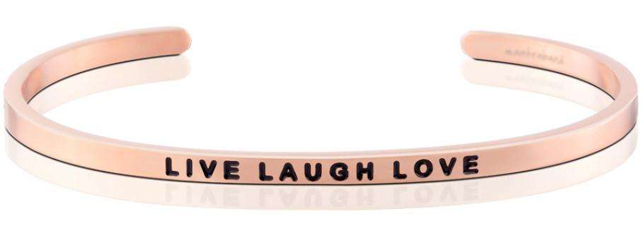 Mantraband - Live laugh love Rósagull